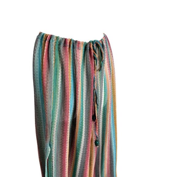 BECA Multicolor Striped Knit Wide-Leg Pants Size 14/16 - Picture 6 of 9